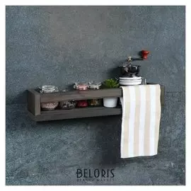 Полка деревянная "София", цвет черный, 9 х 48 х 11 см