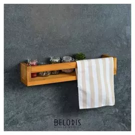 Полка деревянная "София", цвет желтый, 9 х 48 х 11 см