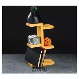 Полка деревянная "Ячейки", цвет желтый, 35 х 20 х 10 см