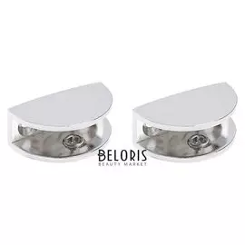 Полкодержатель Pl008, H=10 мм, цвет хром,в комплекте 2 шт.