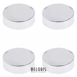 Полкодержатель с декоративной накладкой, D=22 мм, цвет хром, 4 шт.