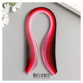 Полоски для квиллинга 100 полосок плотность 120 гр "Оттенки красного" ш. 0,5 см длина 39 см 517733