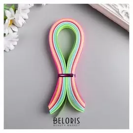 Полоски для квиллинга "Цветные" (Н-р 100 полос) ширина 1 см длина 25 см 22х7х1,3 см