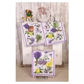 Полотенце 45х60см Domovita лаванда БМ, хлопок 100%, пл 170 г/м2 вафелька (Пакет)