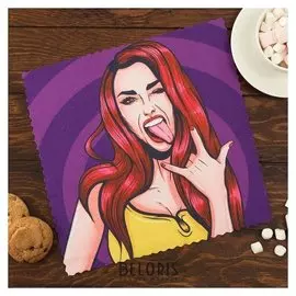 Полотенце этель Love Life "Дерзкая" 30*30 см, 100% п/э