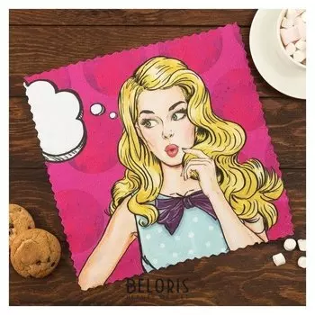 Полотенце этель Love Life "Красотка" 30*30 см, 100% п/э