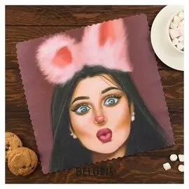 Полотенце этель Love Life "Пушистая" 30*30 см, 100% п/э