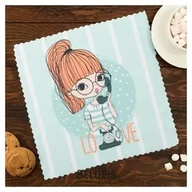 Полотенце этель Love Life "Виола" 30*30 см, 100% п/э