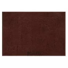 Полотенце для ног жаккард ножки 50х70 см, коричневый, хлопок 100%, 700г/м2