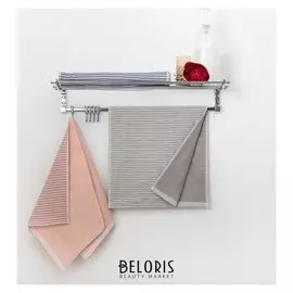 Полотенце двухстороннее "Этель" амалия серый 70х140 см, 380 г/м2, 100% хлопок