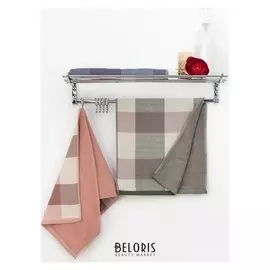 Полотенце двухстороннее "Этель" клетка цв.зеленый 70х140 см, 380 г/м2, 100% хлопок