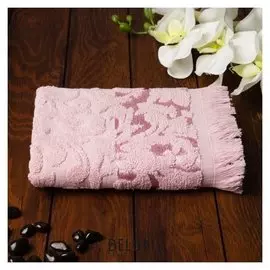 Полотенце Fidan Orient 50х90 см, розовый, хлопок 100%, 420 гр/м2