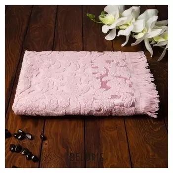 Полотенце Fidan Orient 70х130 см, розовый, хлопок 100%, 420 гр/м2