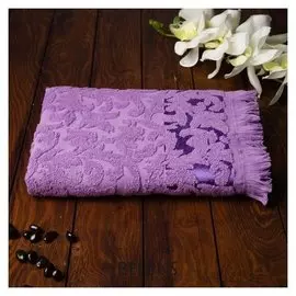 Полотенце Fidan Orient 70х130 см, сирень, хлопок 100%, 420 гр/м2