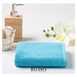 Полотенце махровое 30х50 см, небесный, хлопок 100%, 360 г/м2