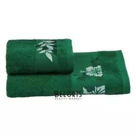 Полотенце махровое 30х60 +/- 2 см, зеленый, хлопок 100%, 360 г/м2