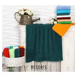 Полотенце махровое, 40х70 см, цвет изумруд