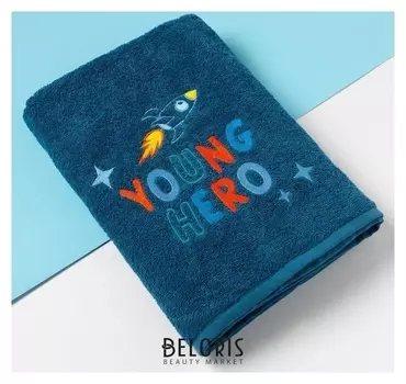 Полотенце махровое этель "Young Hero" 70х130 см, 100% хлопок, 340гр/м2