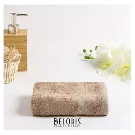 Полотенце махровое бамбук 030 70х130 см, бежевый, бамбук 100%, 450г/м2
