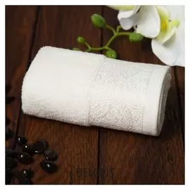 Полотенце махровое бодринг 30х60 см, белый крем, хлопок 100%, 430гр/м2