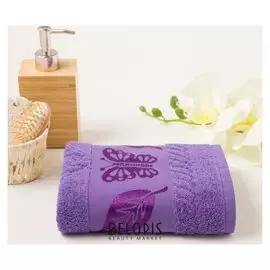 Полотенце махровое Fiesta Cotton Butterfly 50х90 см, фиолетовый, хлопок 100%, 420 г/м2