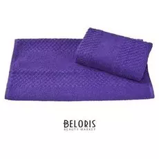 Полотенце махровое гладкокрашеное 40×70 см, 360 г/м2, фиолетовый, 100% хлопок