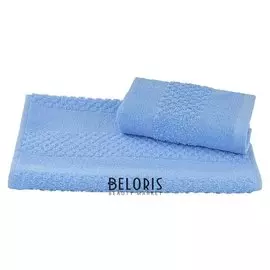 Полотенце махровое гладкокрашеное 40×70 см 360 г/м2, голубой, 100% хлопок