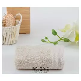 Полотенце махровое гладкокрашеное 70х140 см, бежевый, хлопок 100%, 480г/м2