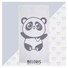 Полотенце махровое "Этель" панда, 70х130 см, 100% хлопок, 420гр/м2