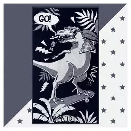 Полотенце махровое "Этель" T-rex, 70х130 см, 100% хлопок, 420гр/м2