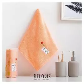 Полотенце махровое "Котёнок" 30х60 см, 100% хлопок, 340 гр/м2