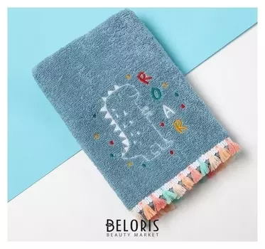 Полотенце махровое "Крошка Я" Dino, 30х60 см, хлопок 100%