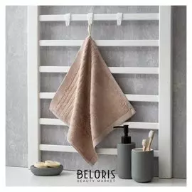 Полотенце махровое крошка Я "Simple" 34*34 см, цв.коричневый, 100% бамбук, 420 гр/м2