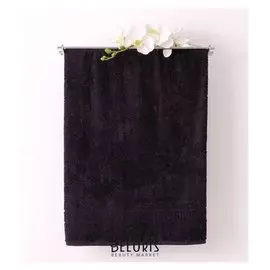 Полотенце махровое однотонное антей 50х90 см, черный, 100% хлопок, 430 гр/м2