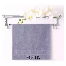 Полотенце махровое однотонное антей 70х140 см, серый, 100% хлопок, 430 гр/м2