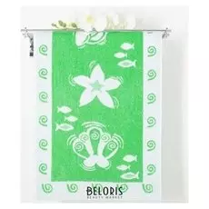 Полотенце махровое Privilea 9с50 морское 50х90 см, зелёный, хлопок 100%