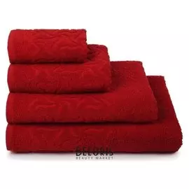 Полотенце махровое «Радуга» цвет красный, 50х90 см, 305г/м2