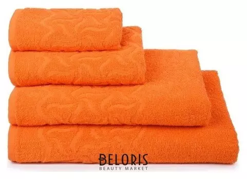Полотенце махровое «Радуга» цвет оранжевый, 100х150, 295 гр/м