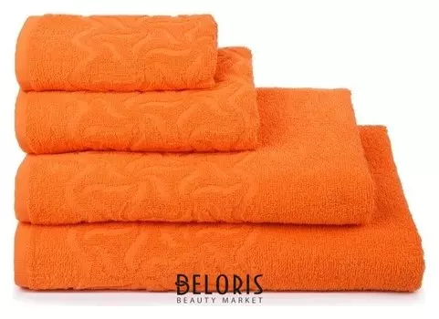 Полотенце махровое «Радуга» цвет оранжевый, 50х90, 305 гр/м