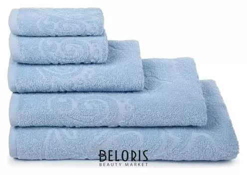 Полотенце махровое «Romance» цвет голубой, 100х150, 320 гр.