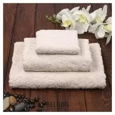 Полотенце махровое Sal 30х50 см, бежевый, хлопок 100%, 380 г/м