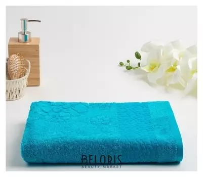Полотенце махровое «Soffi» 70х130 см, цвет бирюзовый