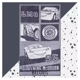 Полотенце махровое "Тачки", 70х130 см, 100% хлопок, 420гр/м2