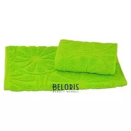 Полотенце махровое жаккардовое 30х50 см, зеленый, хлопок 100%, 400 г/м2