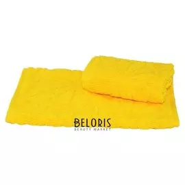 Полотенце махровое жаккардовое 30×50 см 400 г/м2, желтый, 100% хлопок