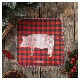 Полотенце микрофибра "Доляна" зима 30х30 см, п/э 200 гр/м2