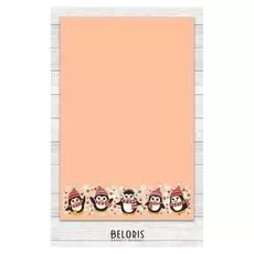 Полотенце «Пингвины» 39х60 см, цвет персик