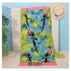 Полотенце пляжное этель "Тропики" 70*150 см, 100% п/э микрофибра 250гр/м2