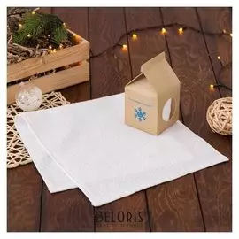 Полотенце подарочное «С новым годом!», 30х60 см, цвет молочный