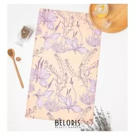 Полотенце рогожка 35х60 см, розовый, хлопок 100%, 155 г/м2